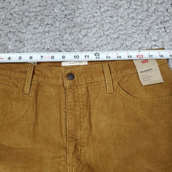 Levi's 94 Baggy Corduroy Brown Straight Leg Loose Pants Y2K 90s Size 33 x 31 - Picture 9 of 12